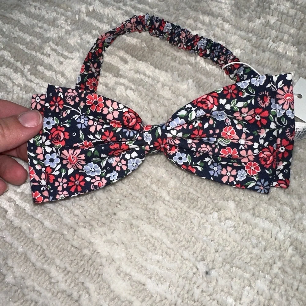 Janie & Jack Floral One Size Bow NWT
